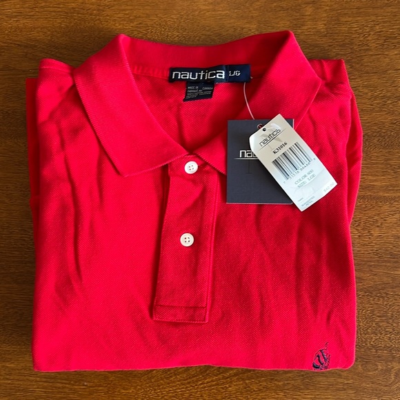 Nautica Other - Nautica red short sleeve polo, size Large
